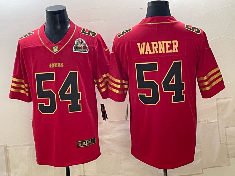 Men 2026 Nike San Francisco 49ers #54 Warner Red NFL Jersey 101602